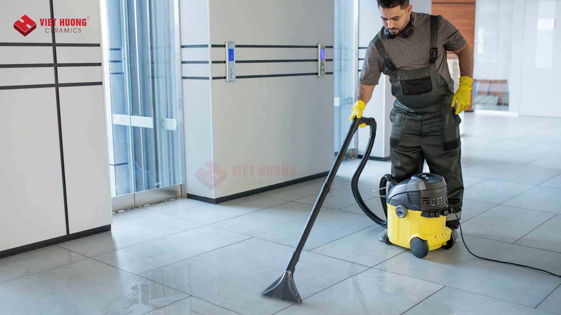 Hướng dẫn kỹ thuật lát gạch nền nhà đúng tiêu chuẩn 14 Vệ sinh và làm sạch bề mặt gạch sau khi lát