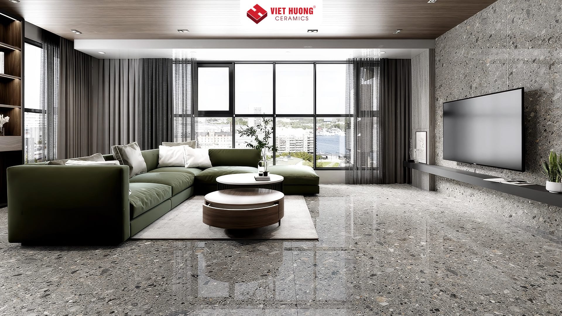 Gạch terrazzo 300x300 bao nhiêu 1m2? Ứng dụng gạch terrazzo 300x300 trong thi công nội ngoại thất 14 Gạch vân đá terrazzo 300x300