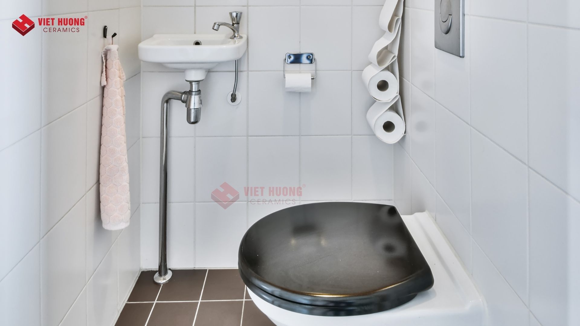 Top 20+ mẫu nhà vệ sinh dưới cầu thang hợp phong thủy, thoáng mát và những lưu ý cần nắm 48 Thiết kế nhà vệ sinh nhỏ dưới cầu thang với gam trắng đen